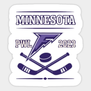 PWHL Minnesota Frost Professional Women’s Ice Hockey League Electric Storm Surge Sticker